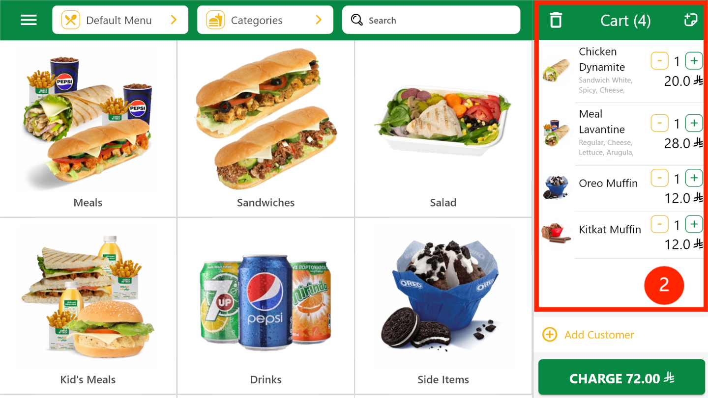 POS cart panel