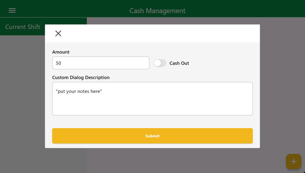 Cash management list
