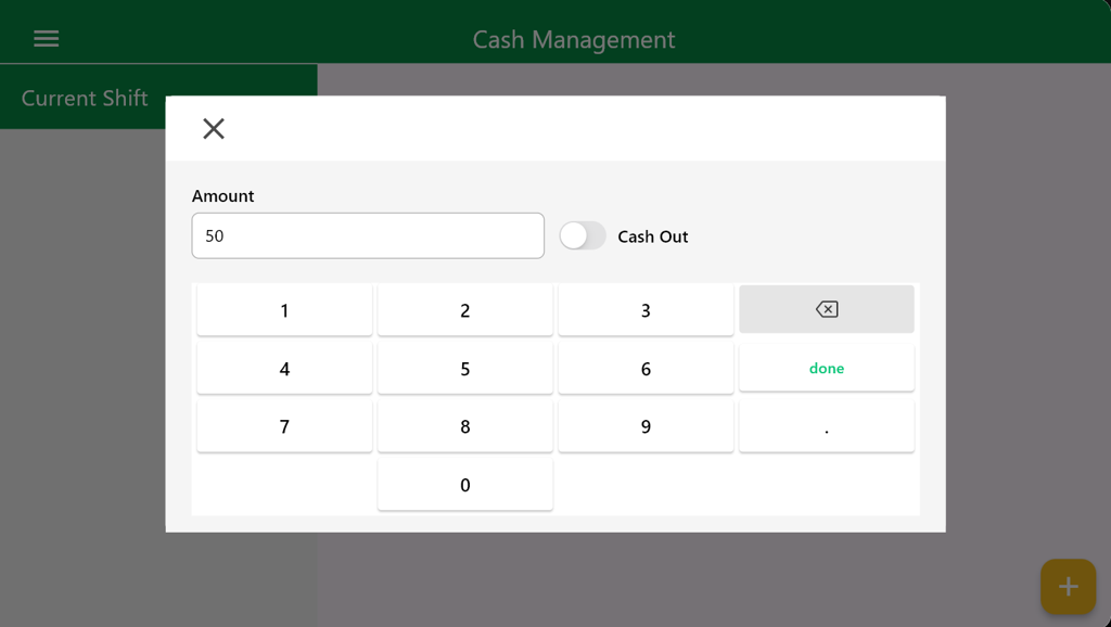 Cash out entry