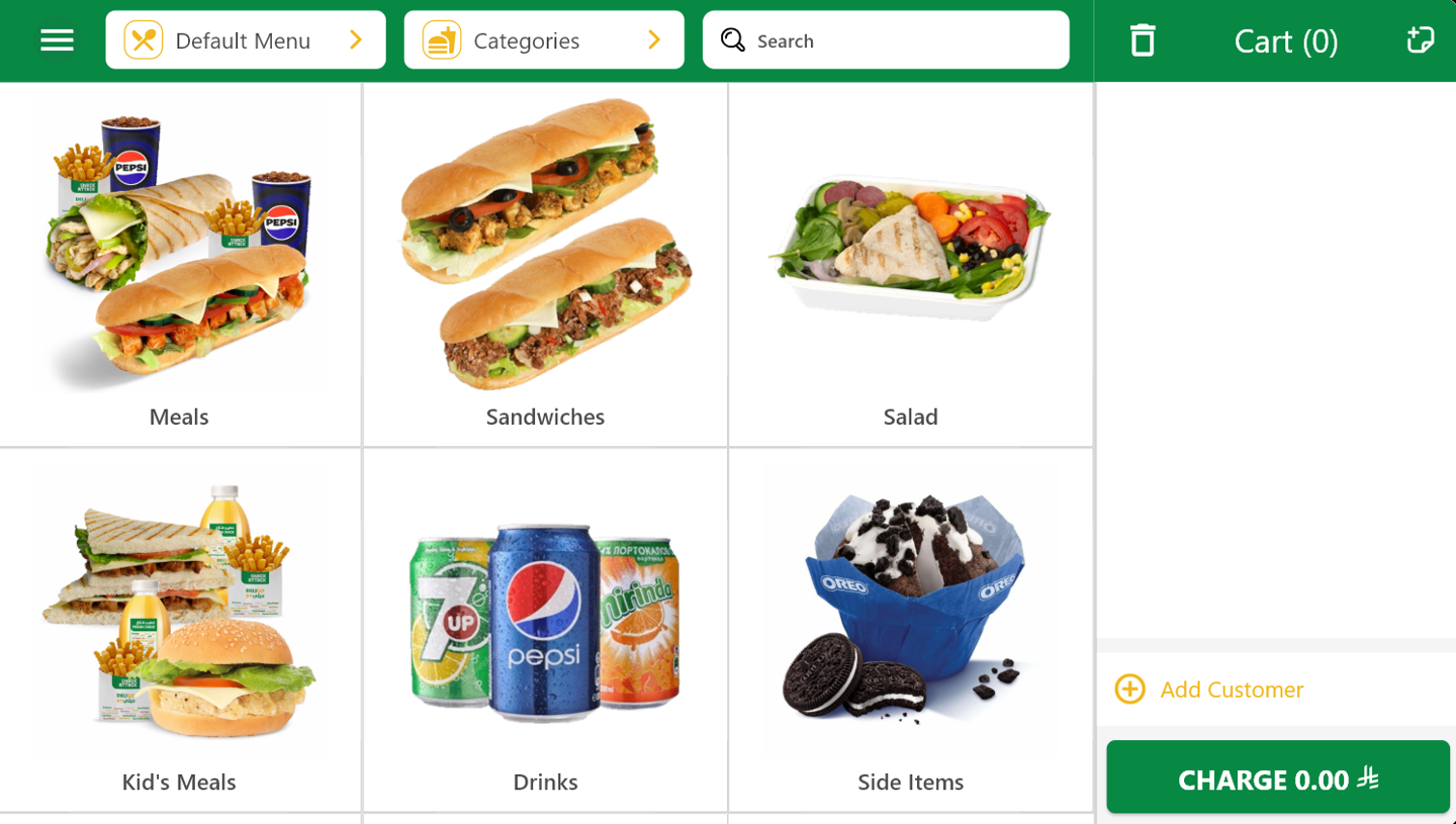 Cloud POS main interface overview