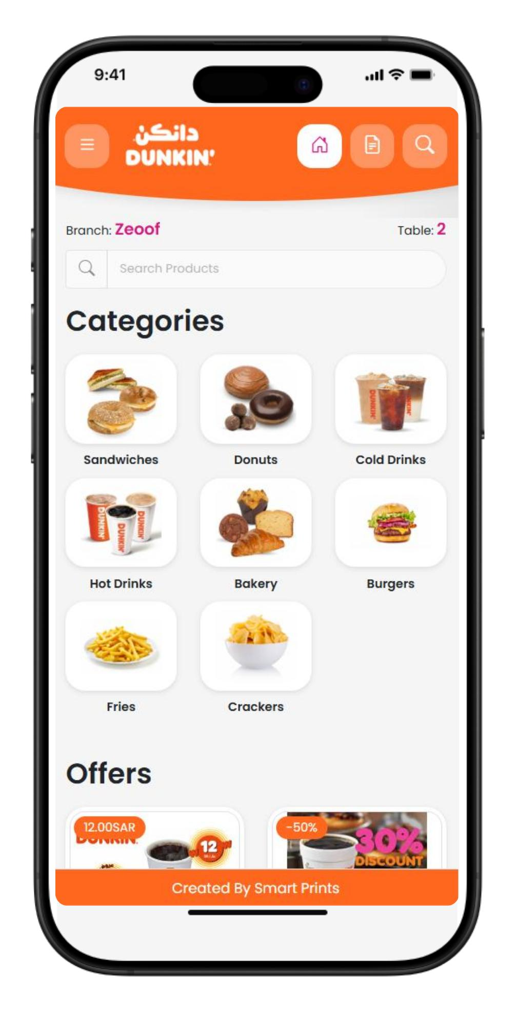 Smart Menu Home